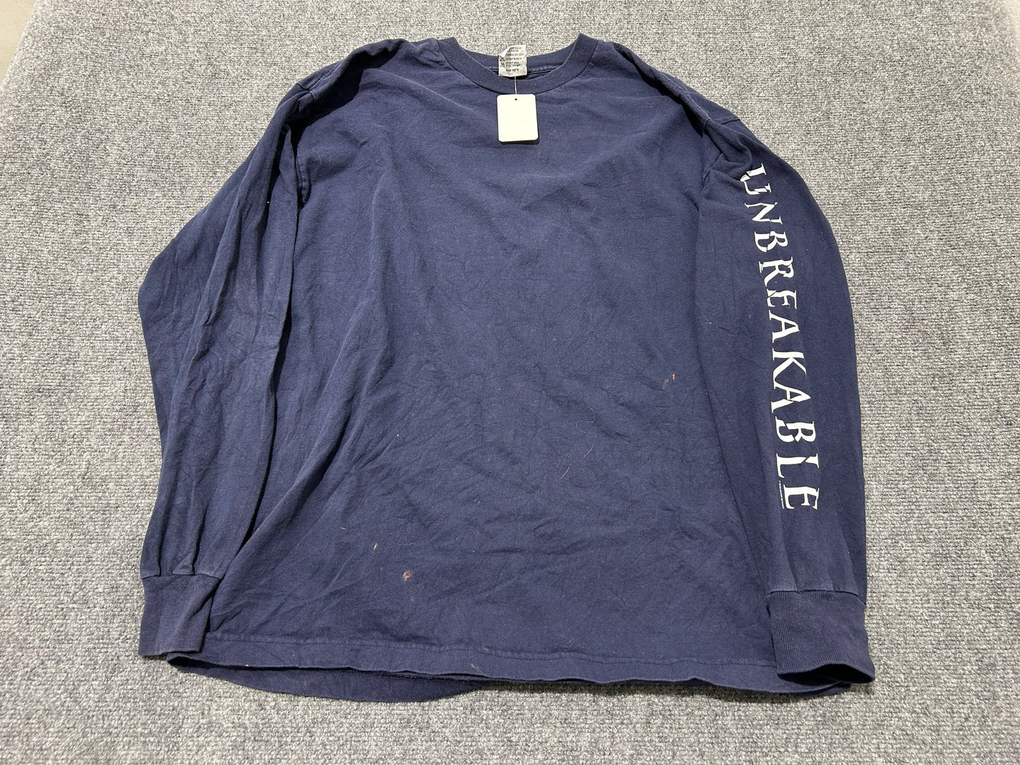 Unbreakable Long Sleeve Tee - Navy Size XL