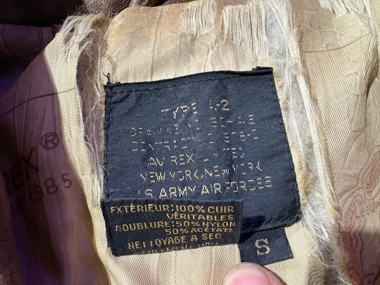 Averiex Camp Shows Type A2 Leather Jacket - Brown Size Small