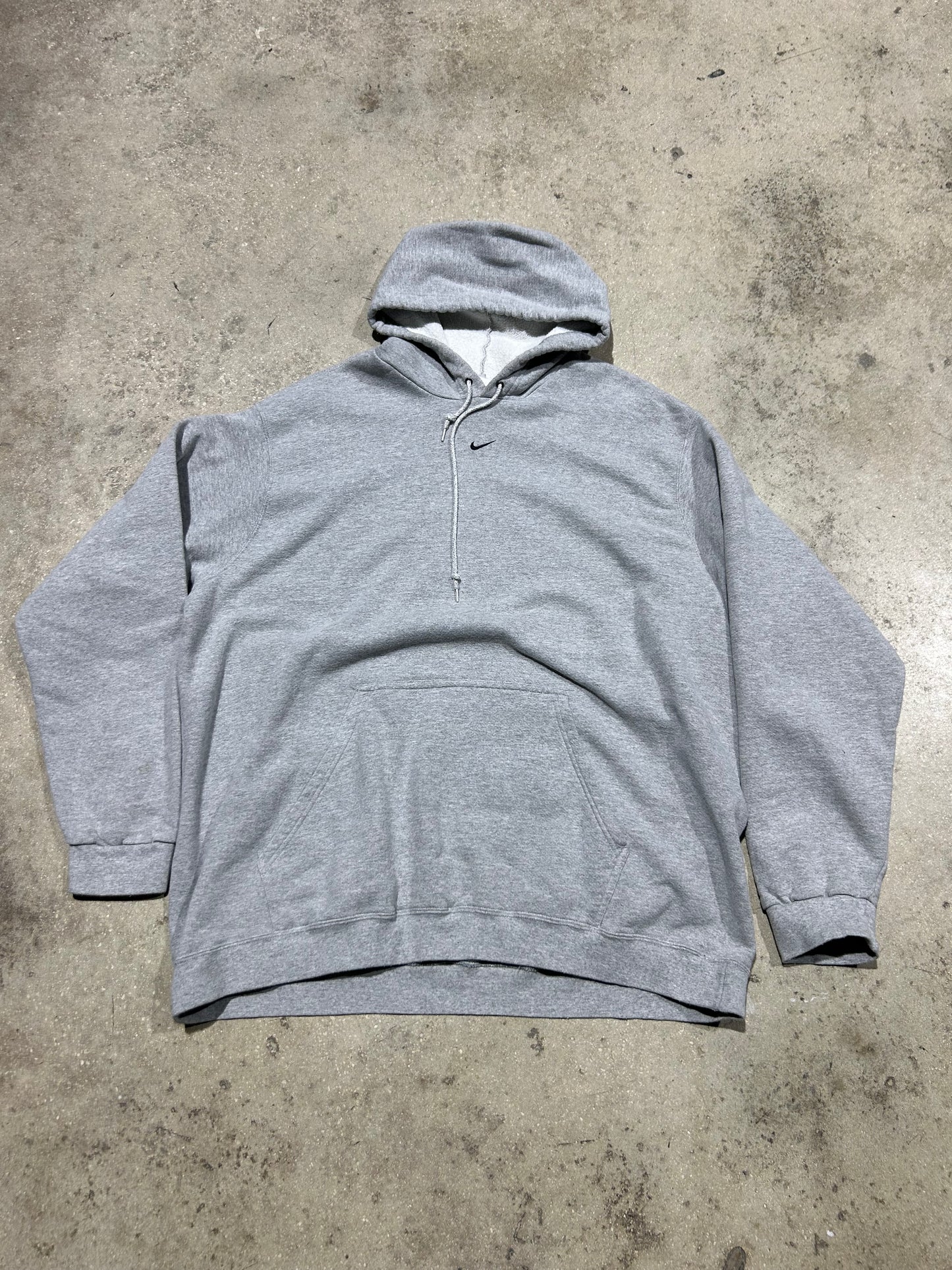 Nike Center Logo Hoodie - Gray Size XXXL