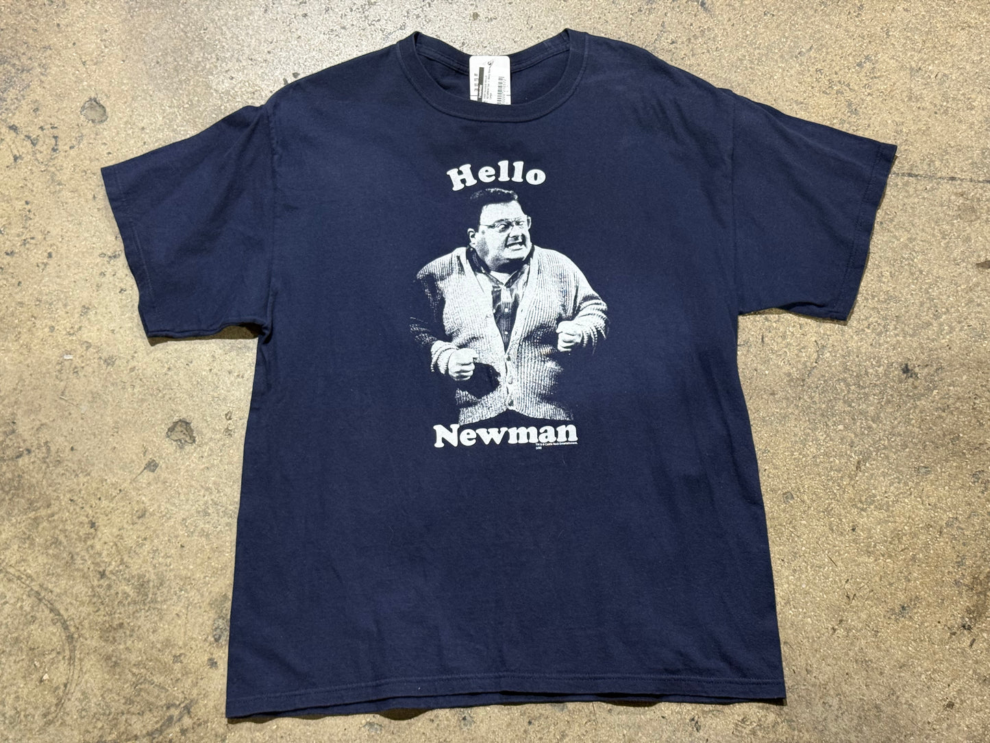 2009 Seinfeld HELLO NEWMAN Tee - Navy Size Large