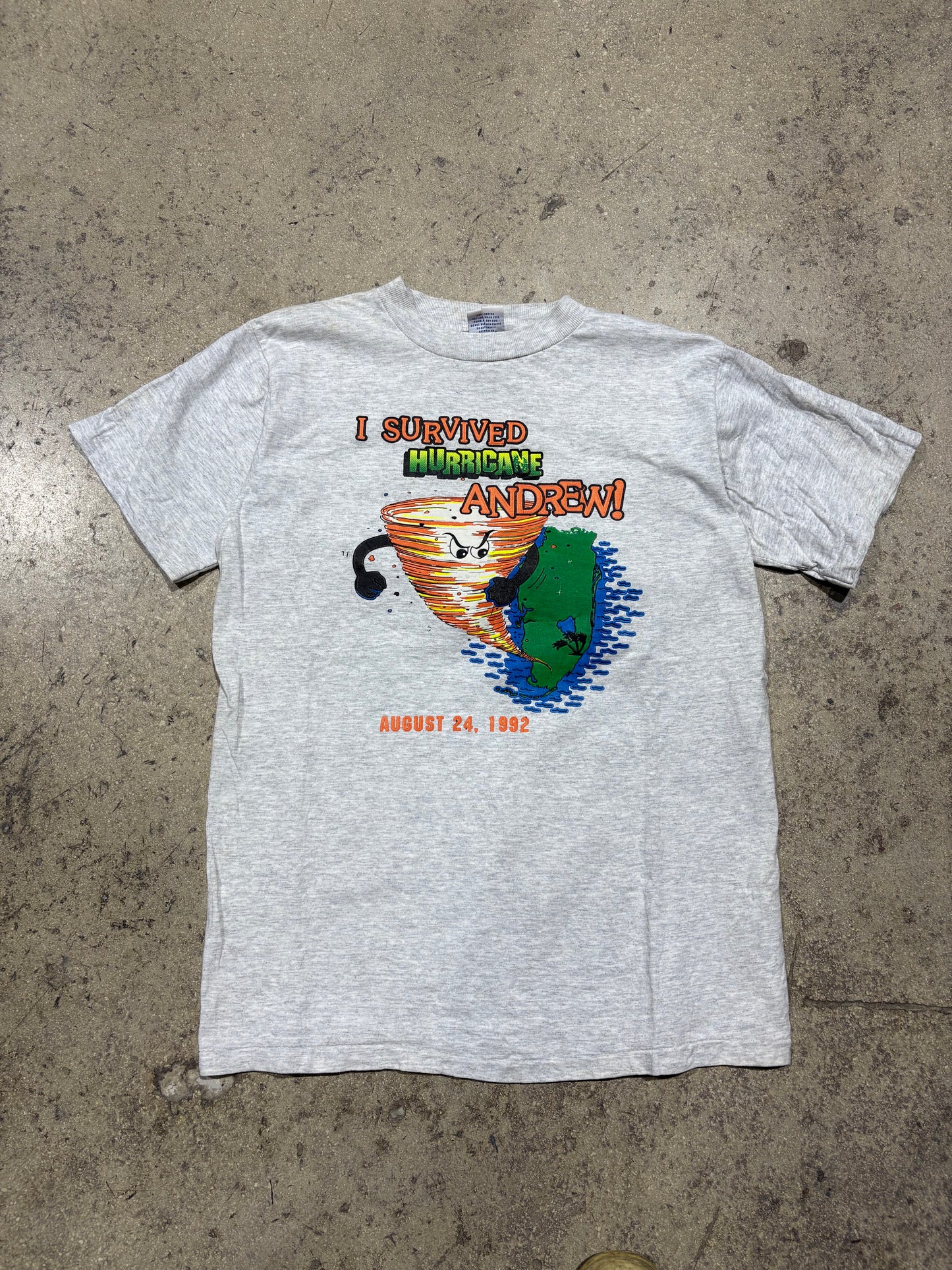1992 I Survived Hurricane Andrew - Grey Size Medium