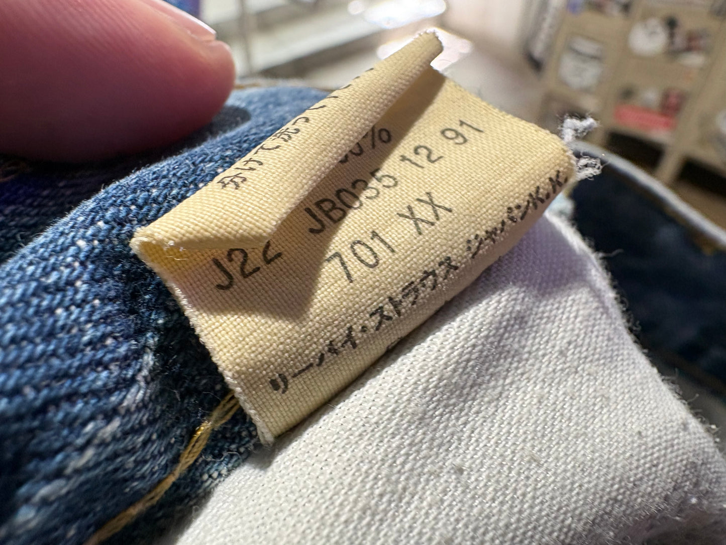 90s Levis 701xx Selvedge Denim Jeans - Blue Size 26 x 31