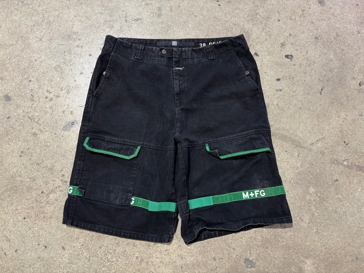 Marithe Francois Girbaud MFG Shuttle Denim Jhorts - Black /Green Size 44