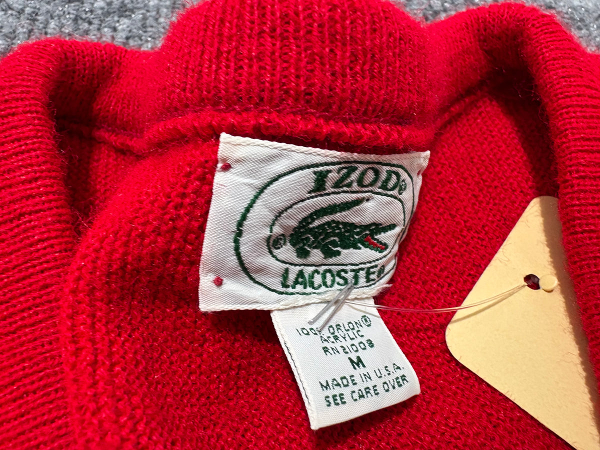 Lacoste Sweater Vest - Red Size Medium
