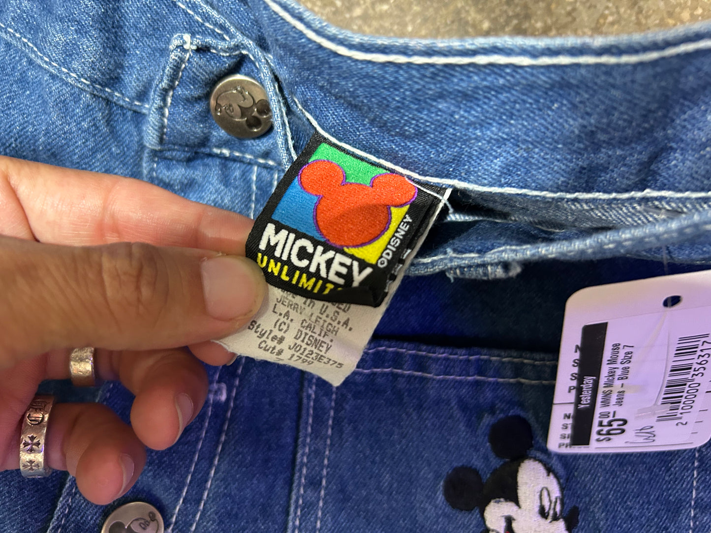 WMNS Mickey Mouse Jeans - Blue Size 7