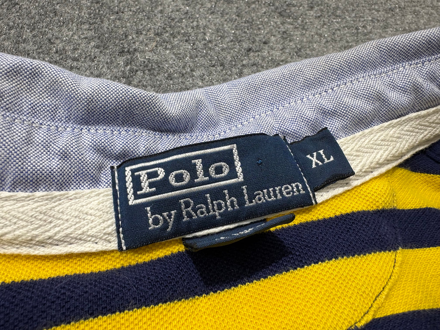 Polo Ralph Lauren #5 Rugby Polo Shirt - Navy / Gold Size XL