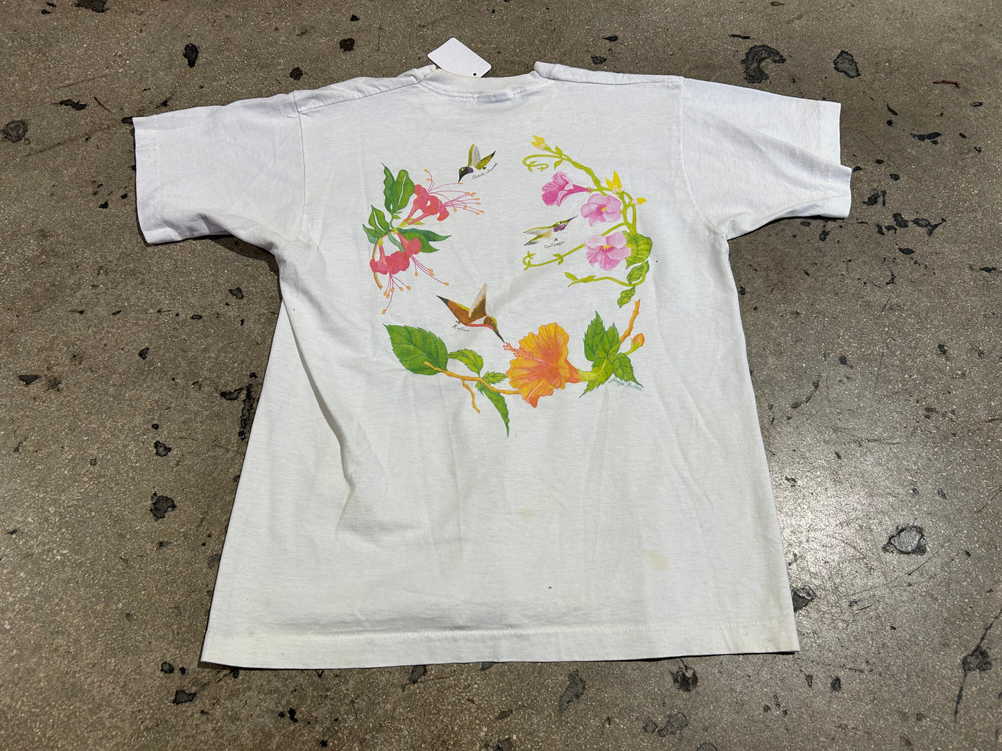 1991 Hummingbird Tee - White Size Large