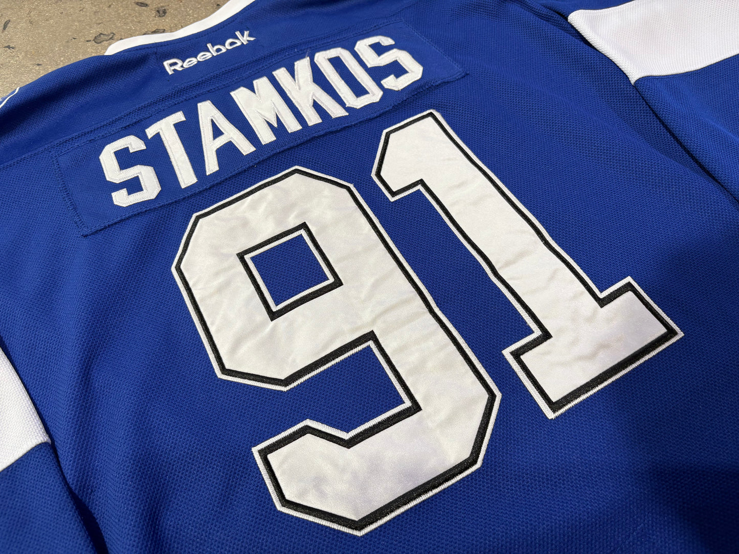 2015 Reebok Tampa Bay Lightning Stamkos #91 Authentic Stanley Cup Jersey Size 48
