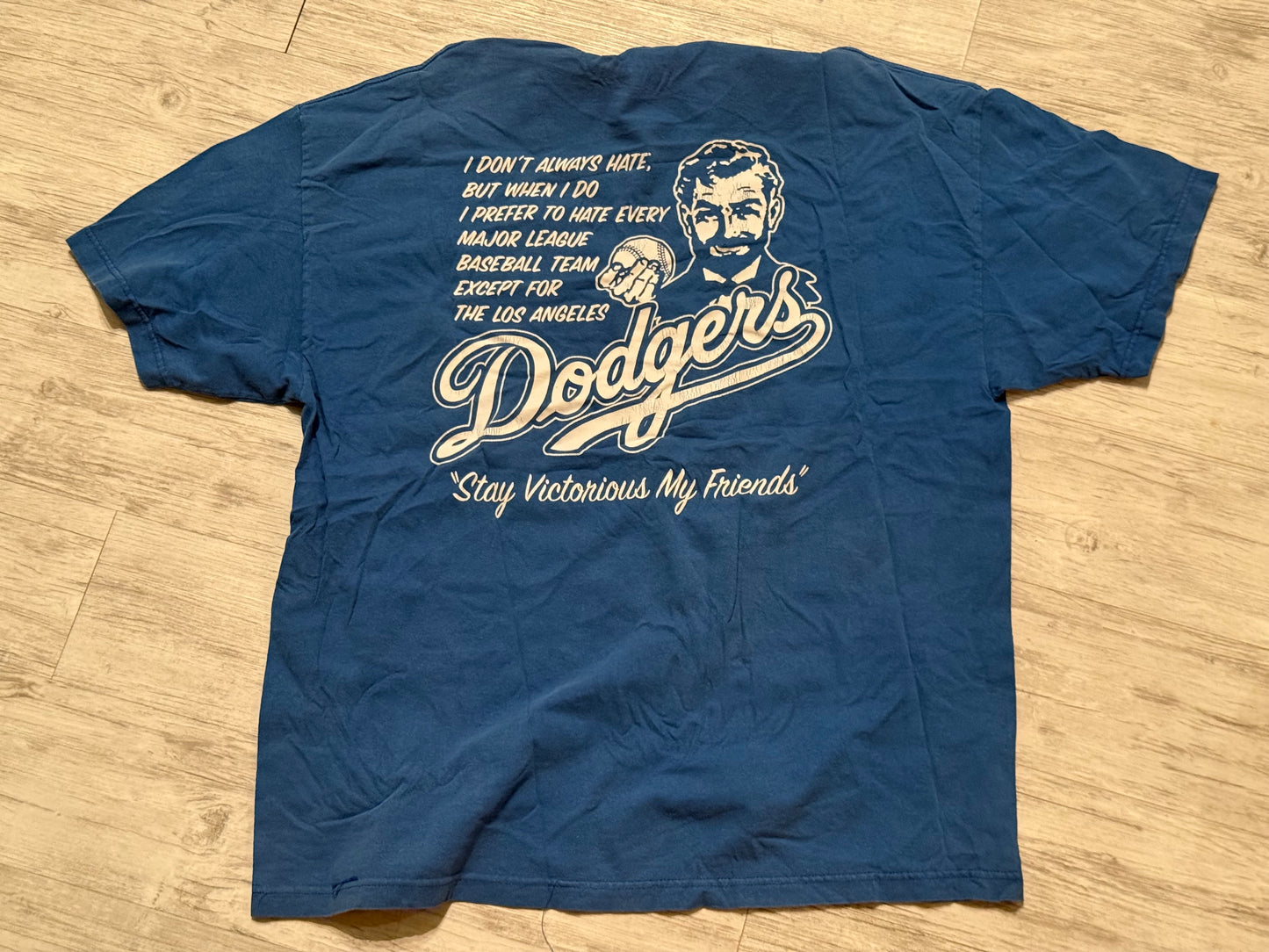 LA Dodgers Stay Victorious Tee - Blue Size XXL