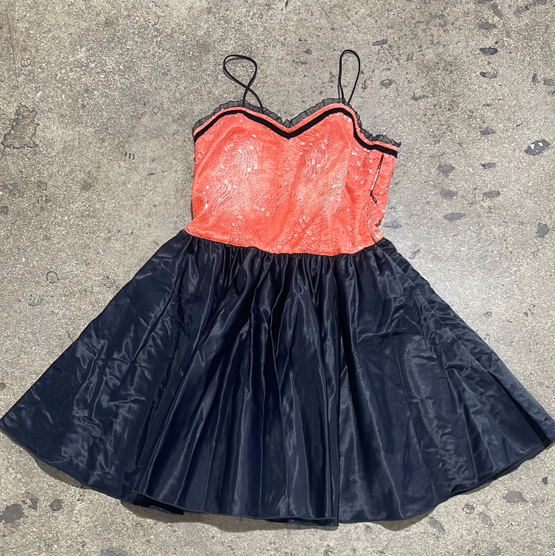 WMNS ilana Yeashoua Dress - Salmon/Black Size 12