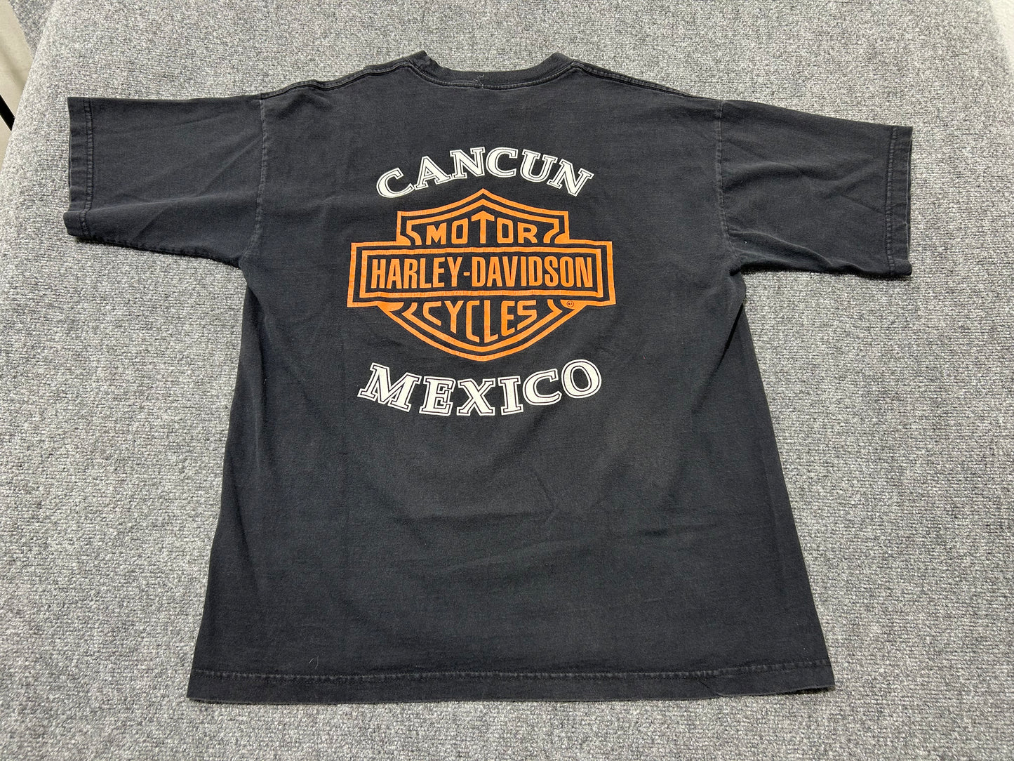 1997 Harley Davidson Cancun Mexico Tee - Black Size XL
