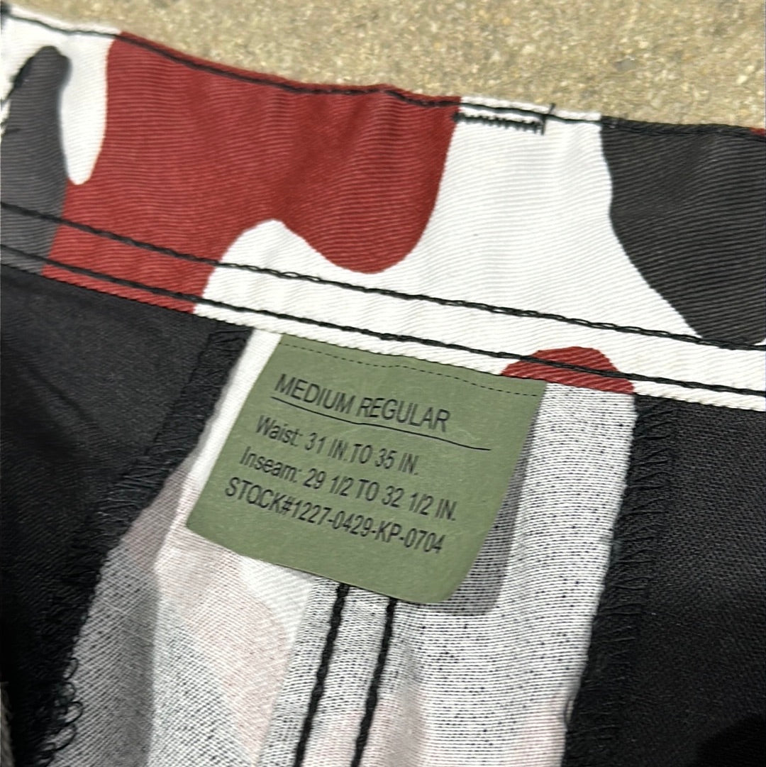 Urban Camo Fatigues - Red Camo Size 32x31