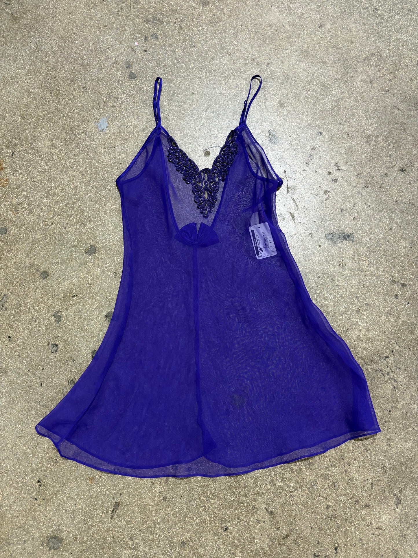 Women's Slip Dress - Purple Size Small