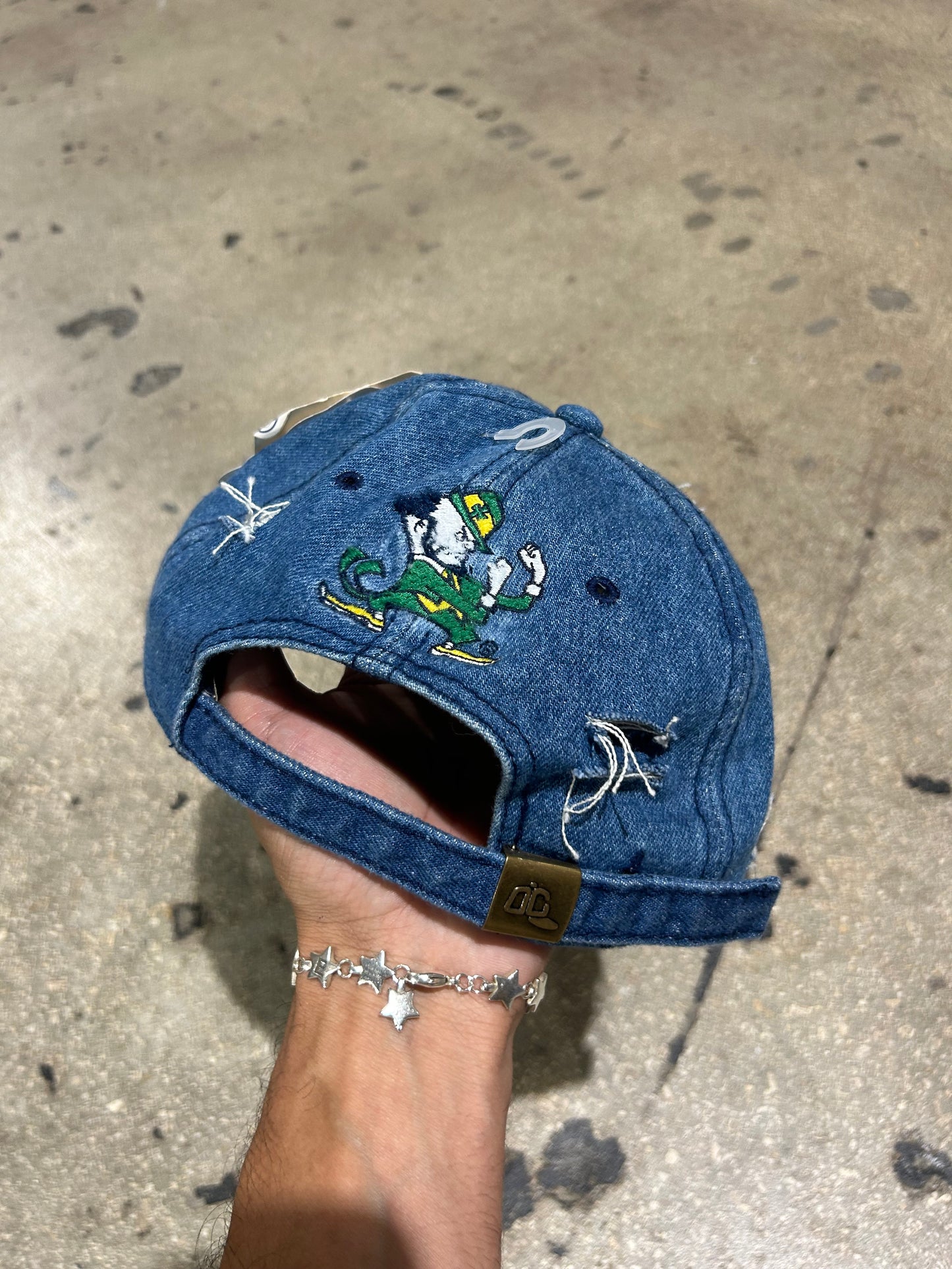 University Of Norte Dame Fighting Irish Hat - Denim/Brown