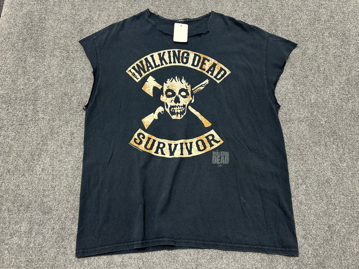 2012 Walking Dead Survivor Cutoff Tee - Black Size XL