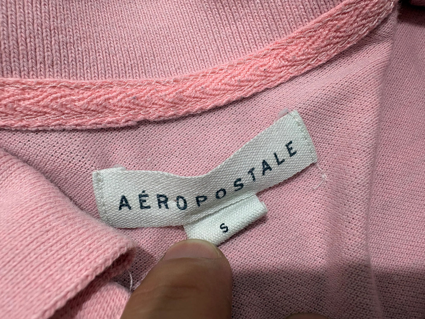 Womens Aeropostale Polo Shirt - Pink Size Small