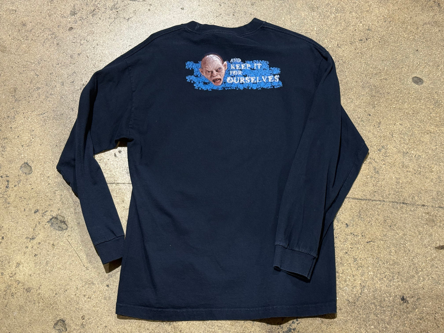 Lord Of The Rings Precious Longsleeve Tee - Navy Size Large