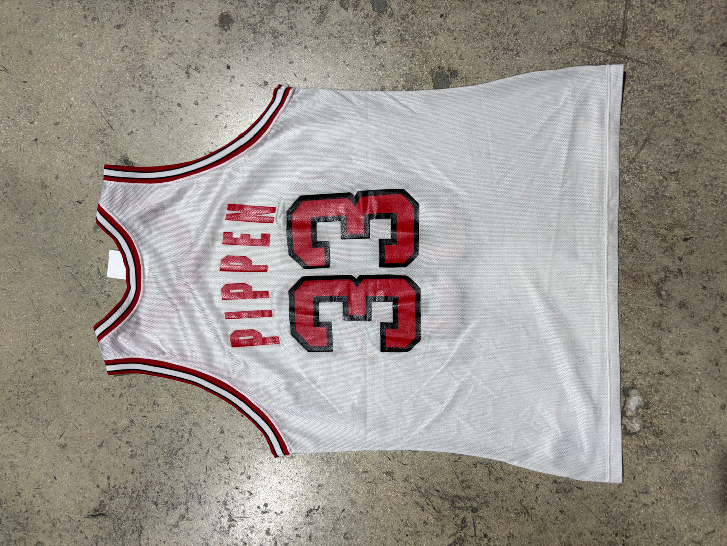 Champion Chicago Bulls #33 Pippen Jersey - White Size 48/XL