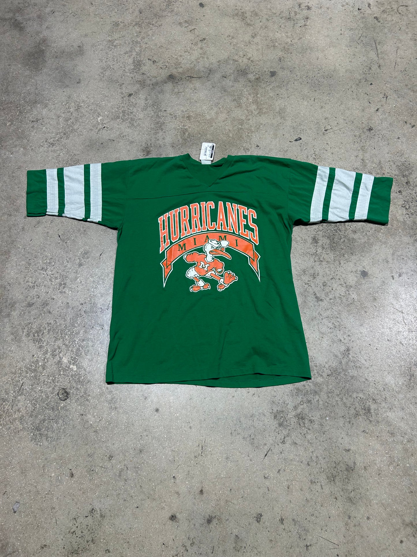 Miami Hurricanes Football Jersey Tee - Green Size Large