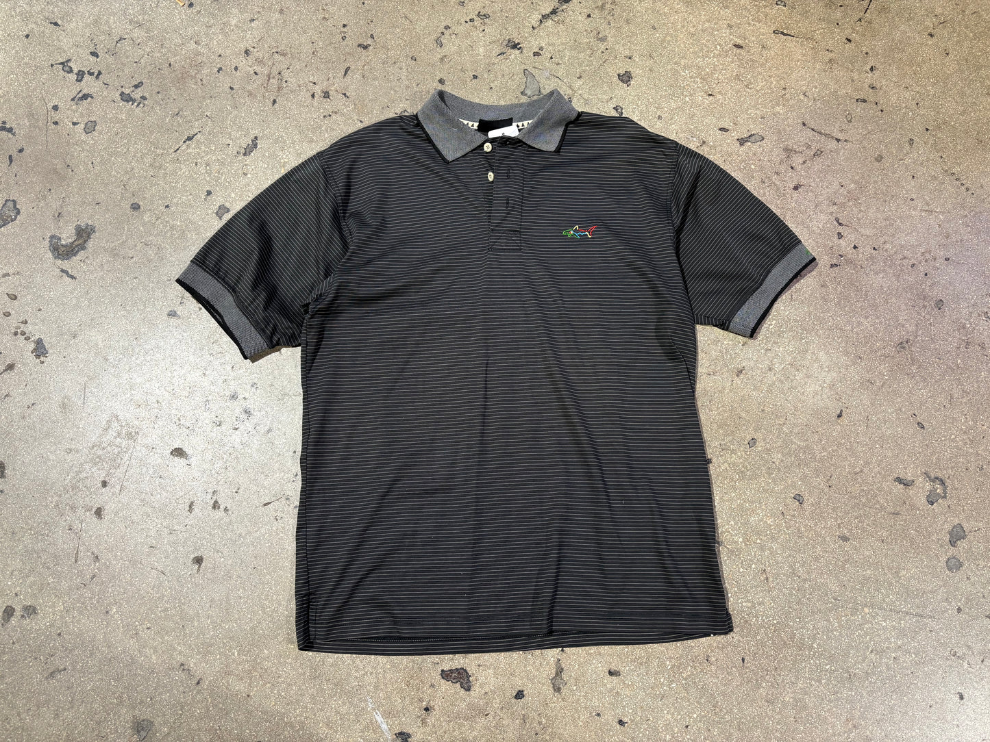 Greg Norman Polo Shirt - Black Size Large