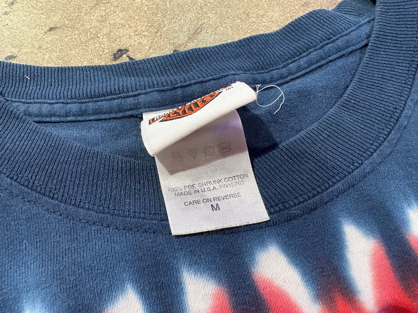 2008 Harley Davidson Tie Dye Tee - Size Medium