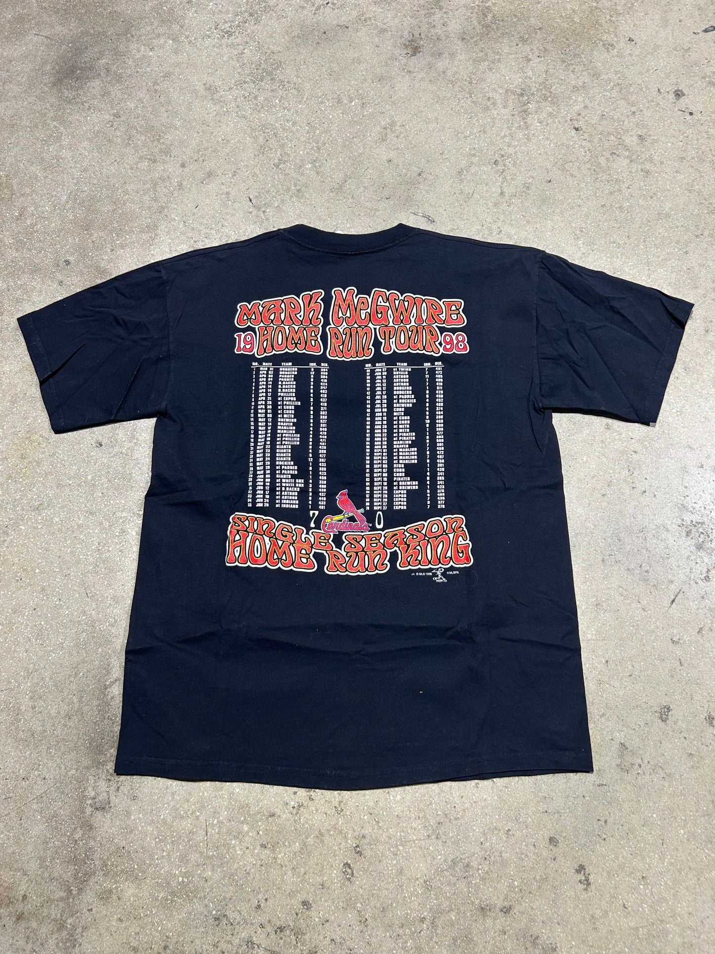 1998 Mark McGwire Homerun Tour - Black Size XL