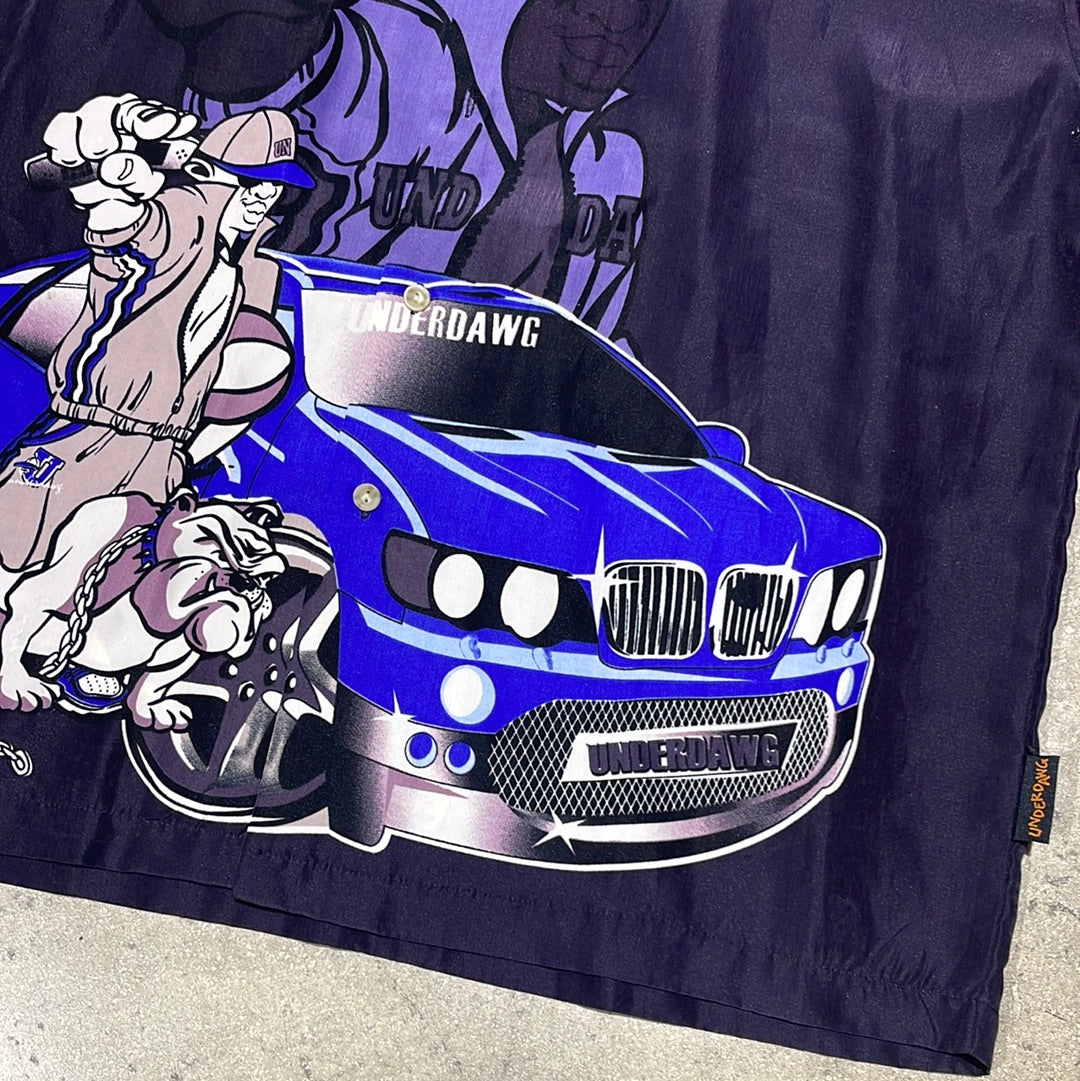 Underdawg Beamer Rayon Shirt - Black Size Large