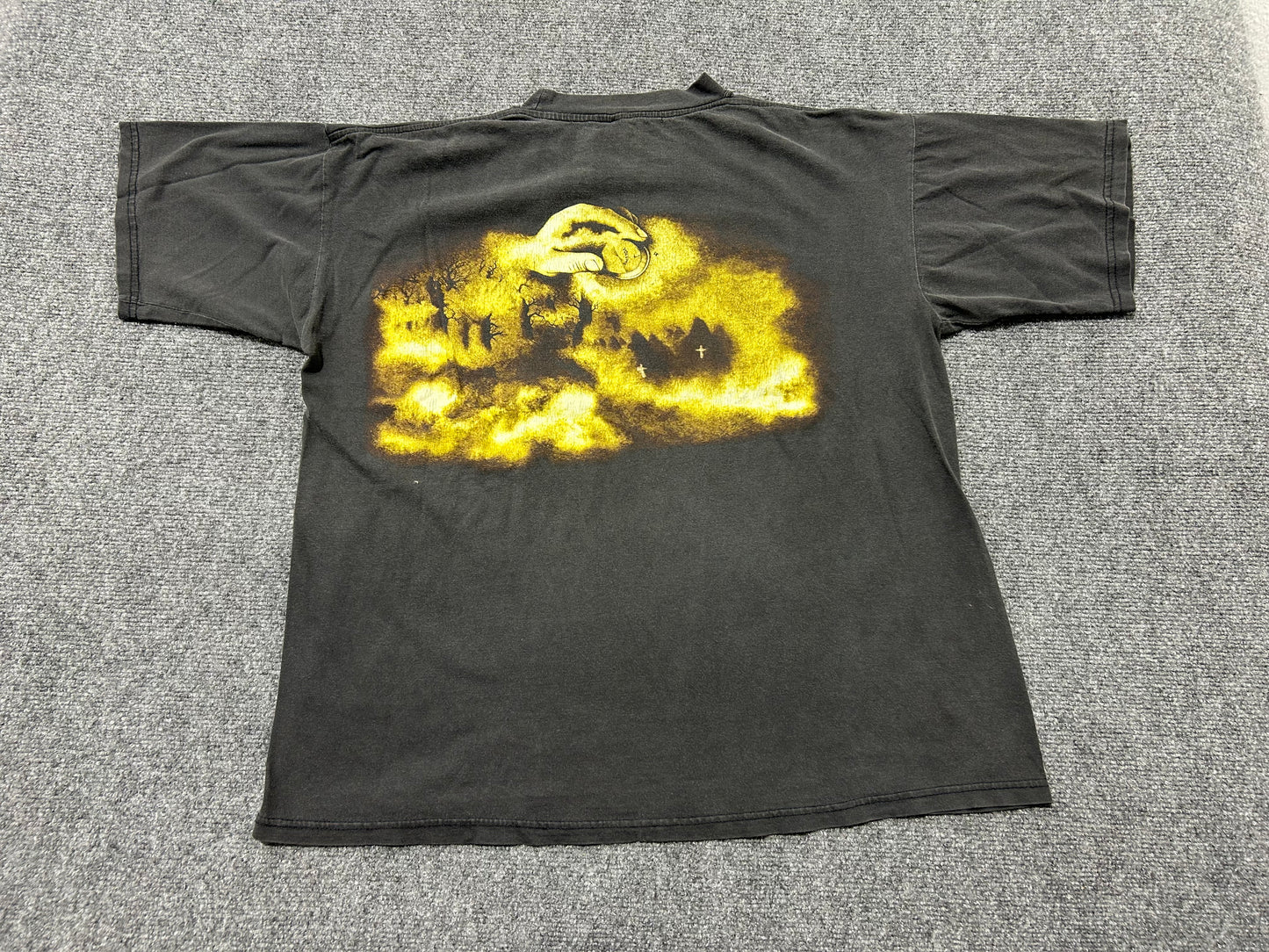 1991 Thrashed Wild Horse Mustang Tee - White Size XL