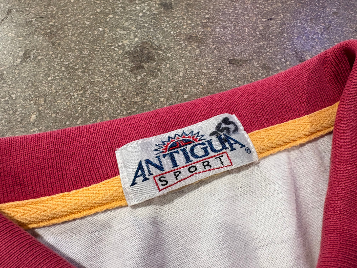 1995 Super Bowl Miami Polo - Yellow/ Pink Size XL