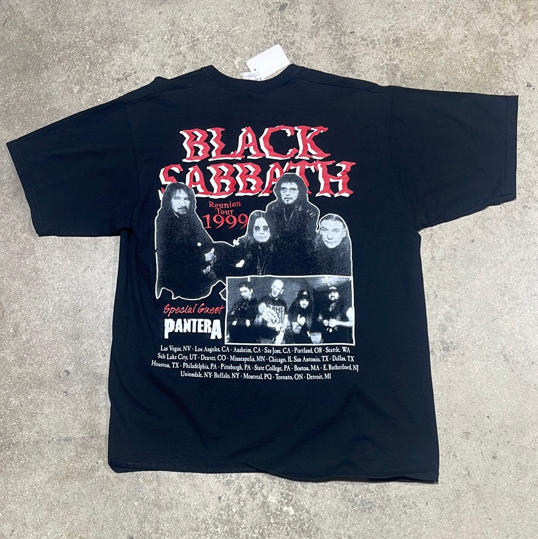 1999 Black Sabbath Reunion Tour Tee - Black Size XL