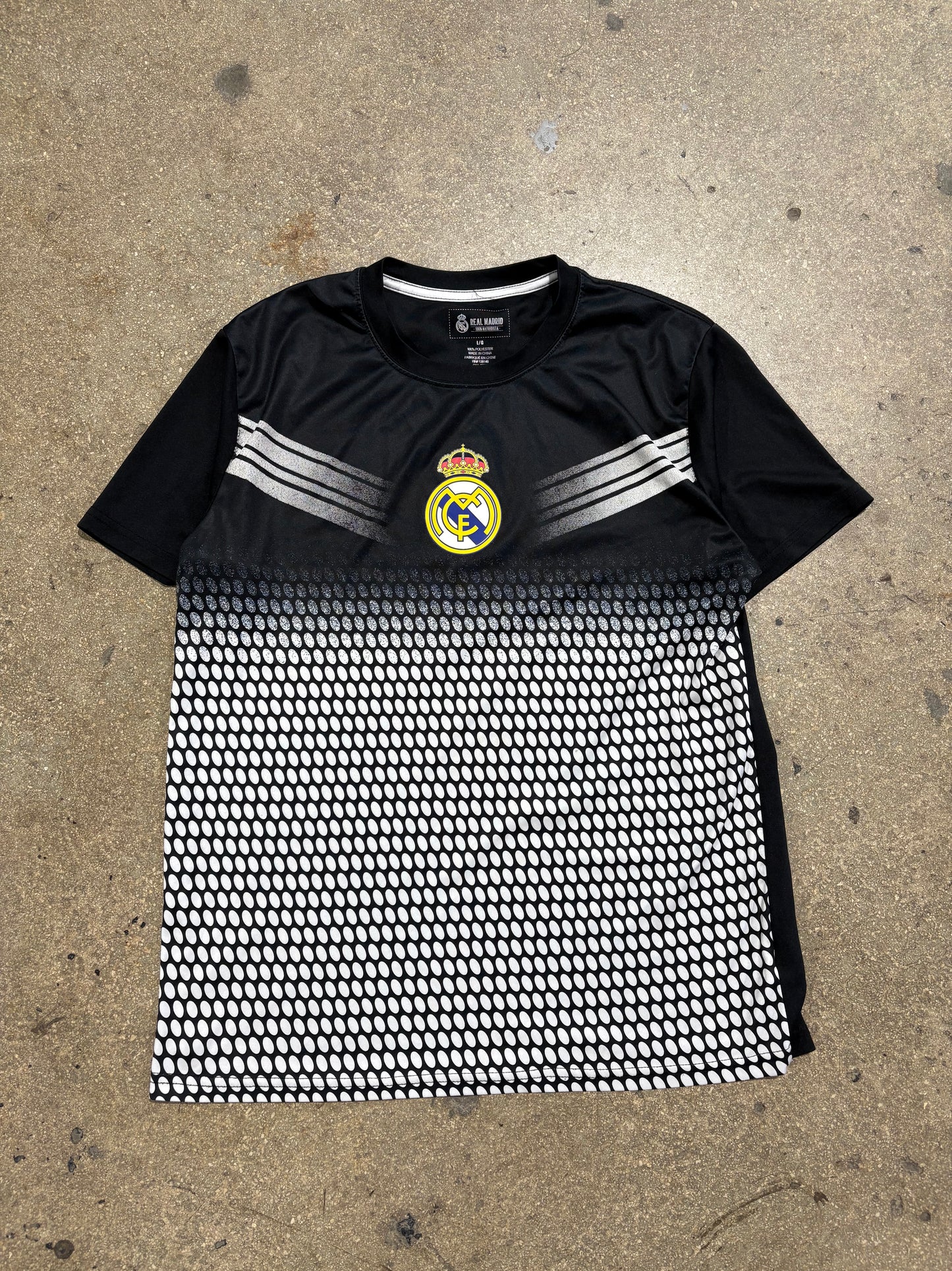 Real Madrid Warm Up Jersey - Black Size Large