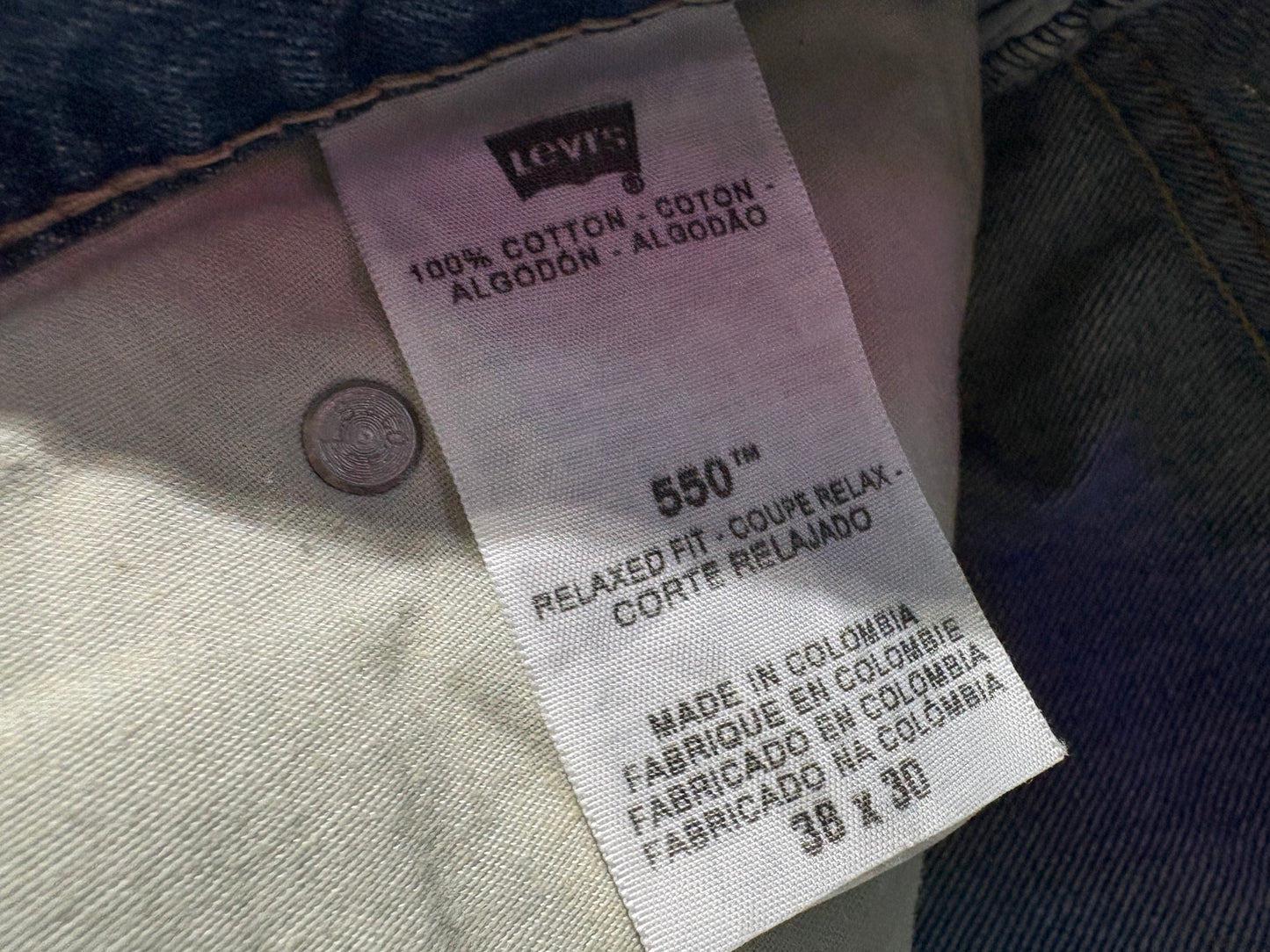 Levis 550 Denim Jeans - Blue Size 38 x 30