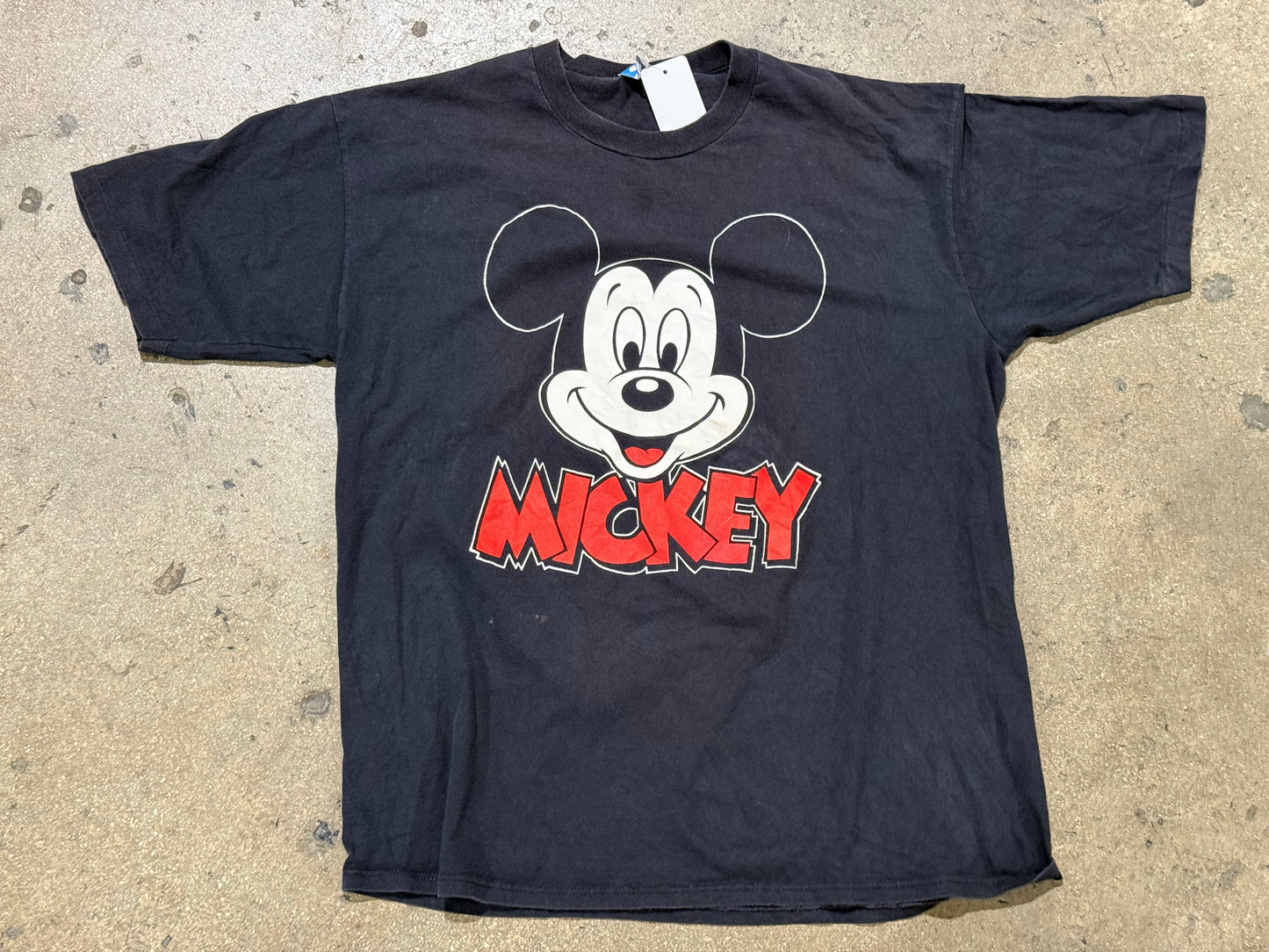 90s Disney Mickey Mouse MICKEY Tee - Black Size OSFA/XL