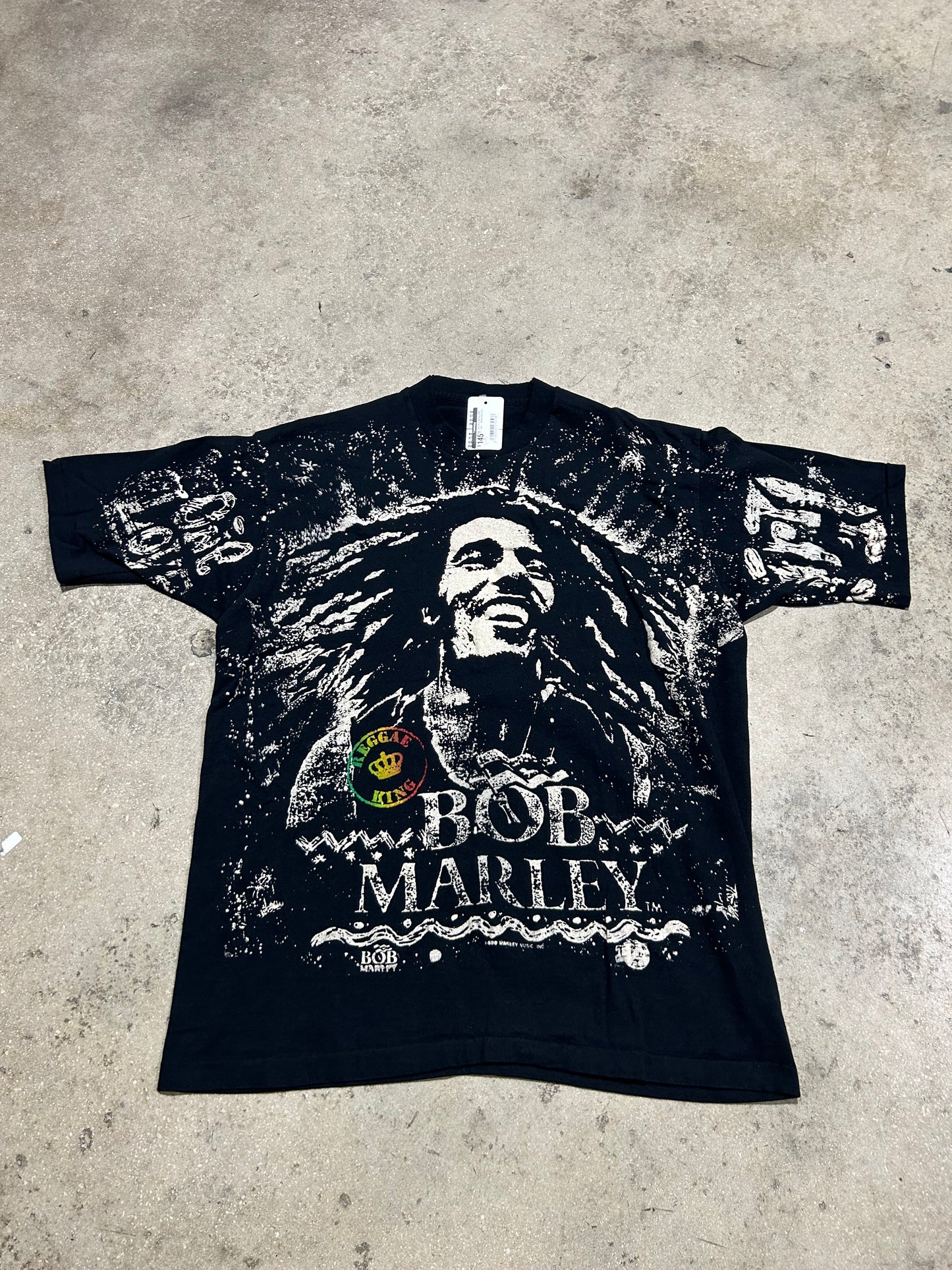 90s Bob Marley AOP Tee - Black Size XXL