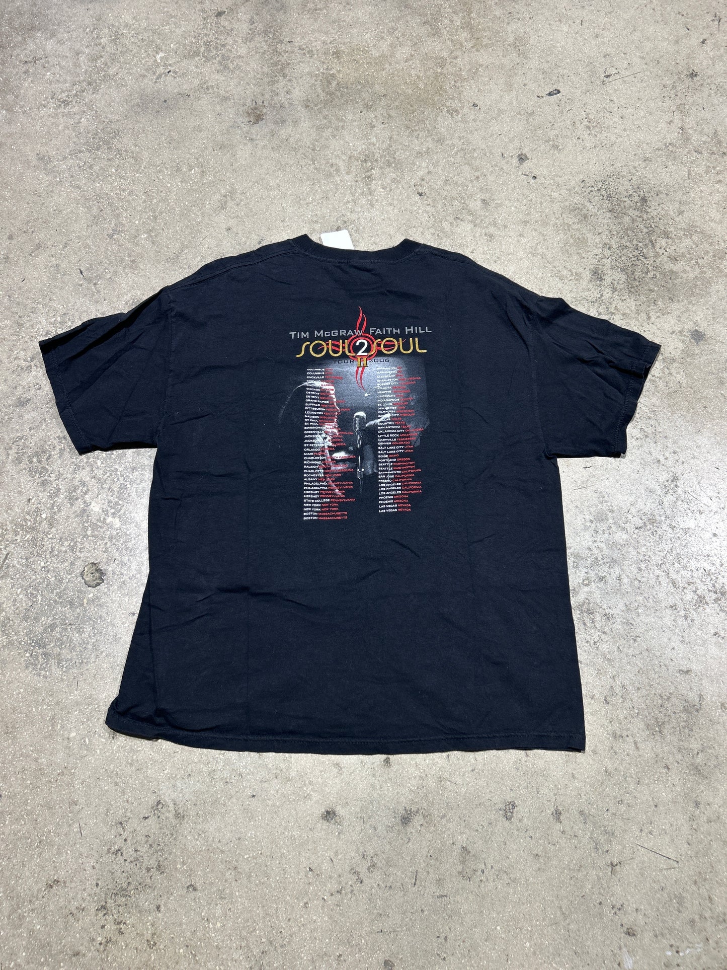 2006 Tim McGraw x Faith Hill Soul2Soul Tee - Black Size XL