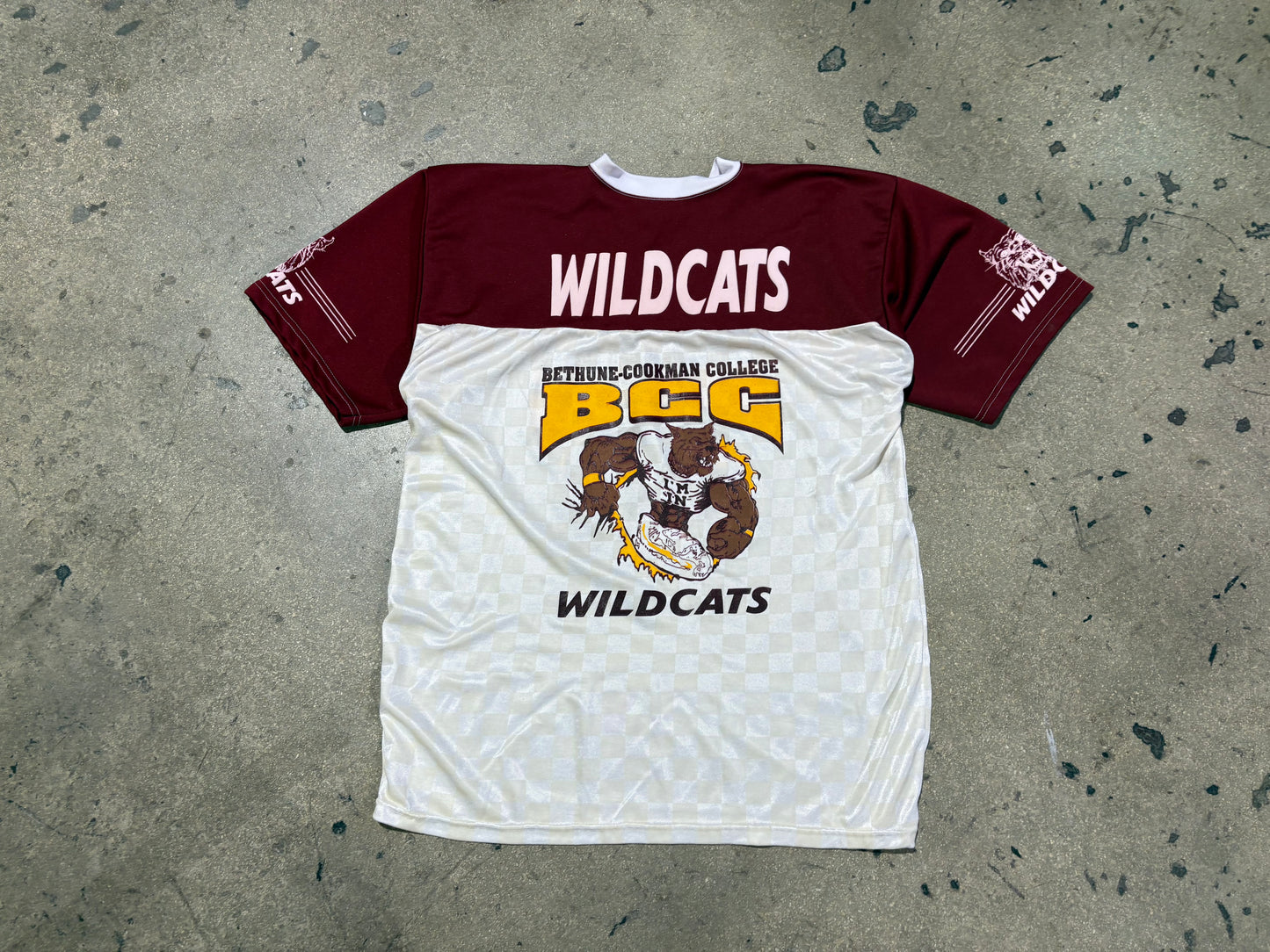 Bethune Cookman College BCC Wildcats Jersey - White / Maroon Size XL