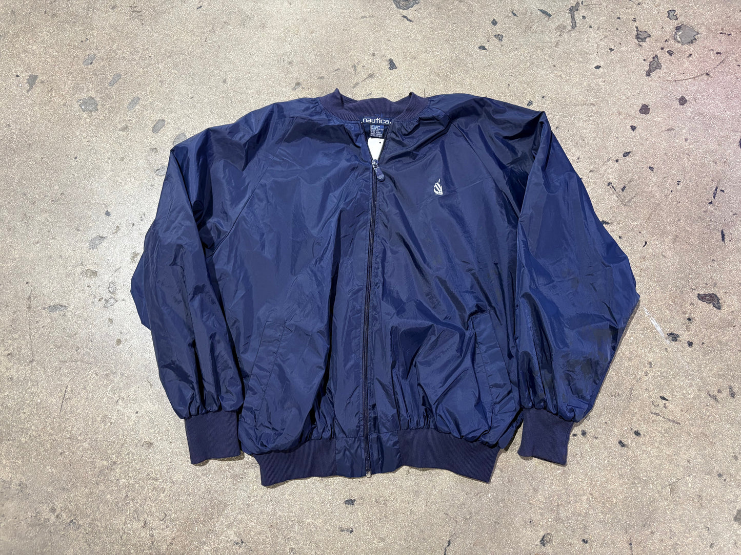 Nautica Big Logo Jacket - Navy Size Large