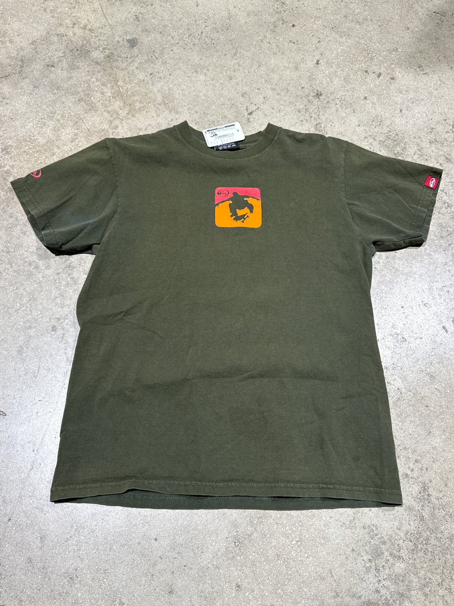Quicksilver Skateboard ing Tee - Olive Size Medium