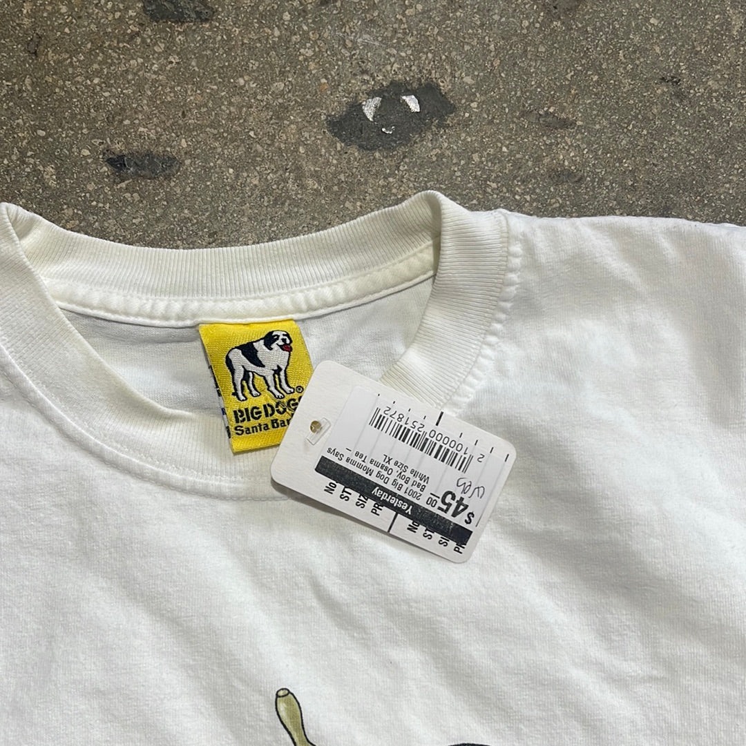 2001 Big Dog Momma Says Bad Boy, Osama Tee - White Size XL