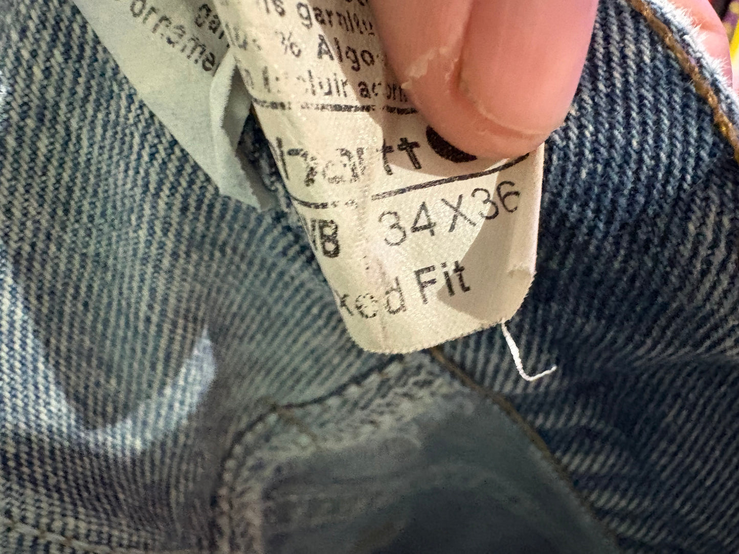 Carhartt Relaxed Fit Denim Jeans - Light Wash Size 34 x 36