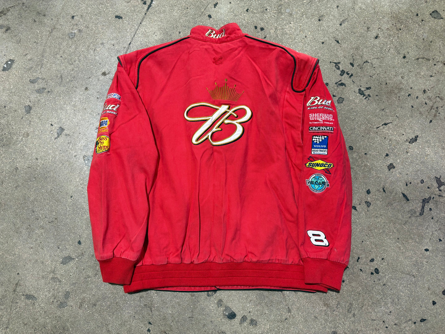 Chase Authentics Budweiser Racing Jacket - Red Size XL