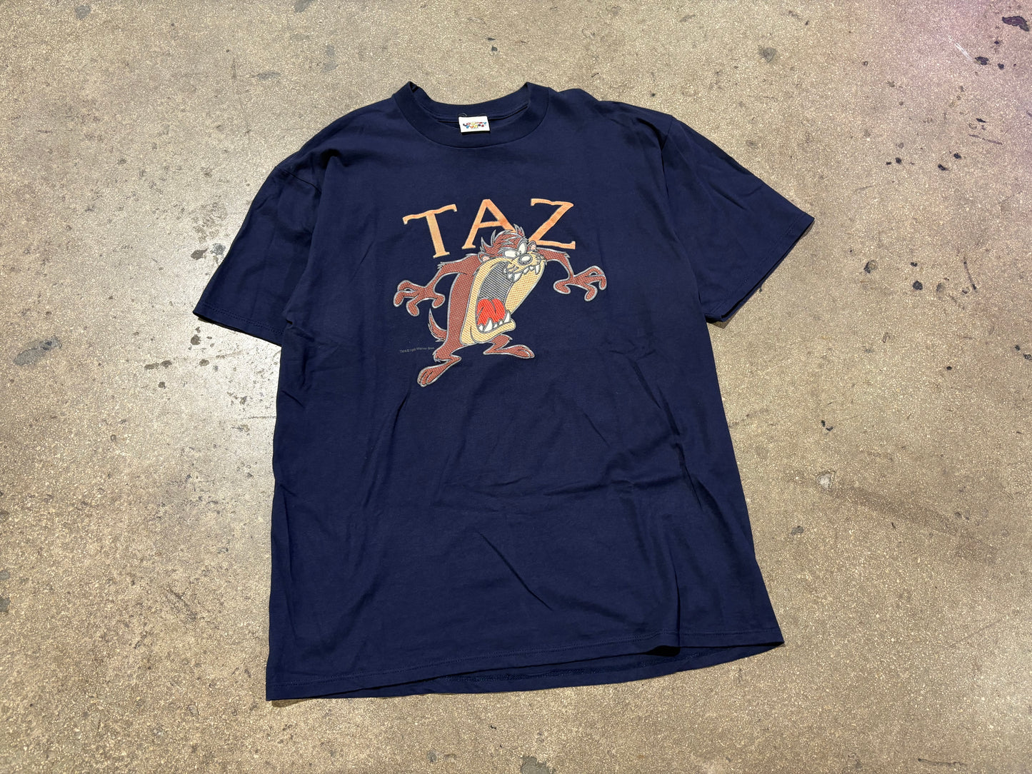 1995 Taz Spell Out Tee - Navy Size XL