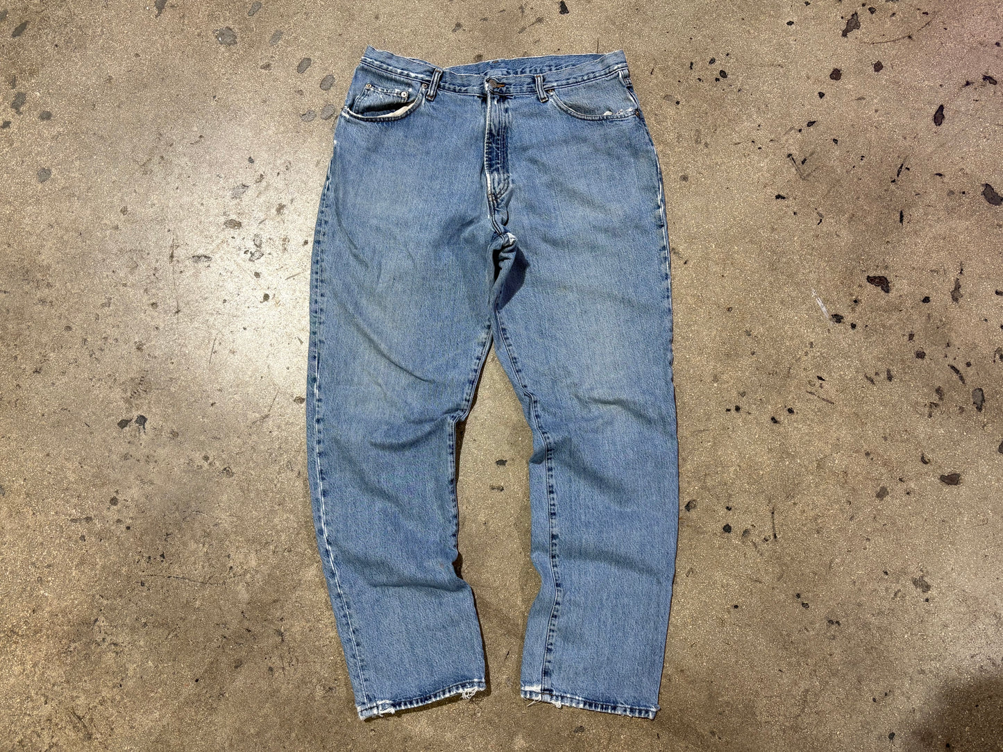 Distressed RRL Denim - Light Wash Size 38x32