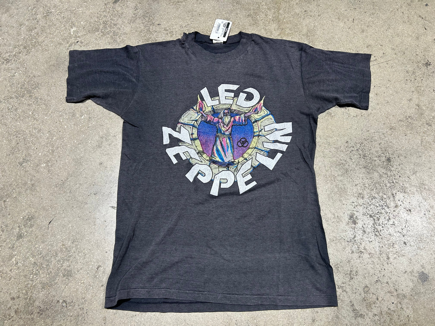 Thin Led Zeppelin Wizard tee - Gray Size XL