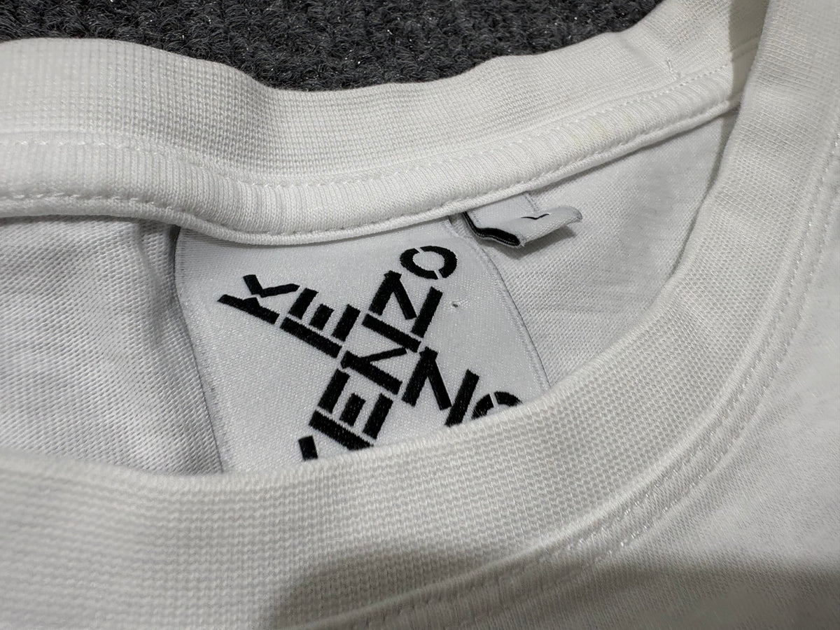 Womens Kenzo Logo Tee - White Size Large