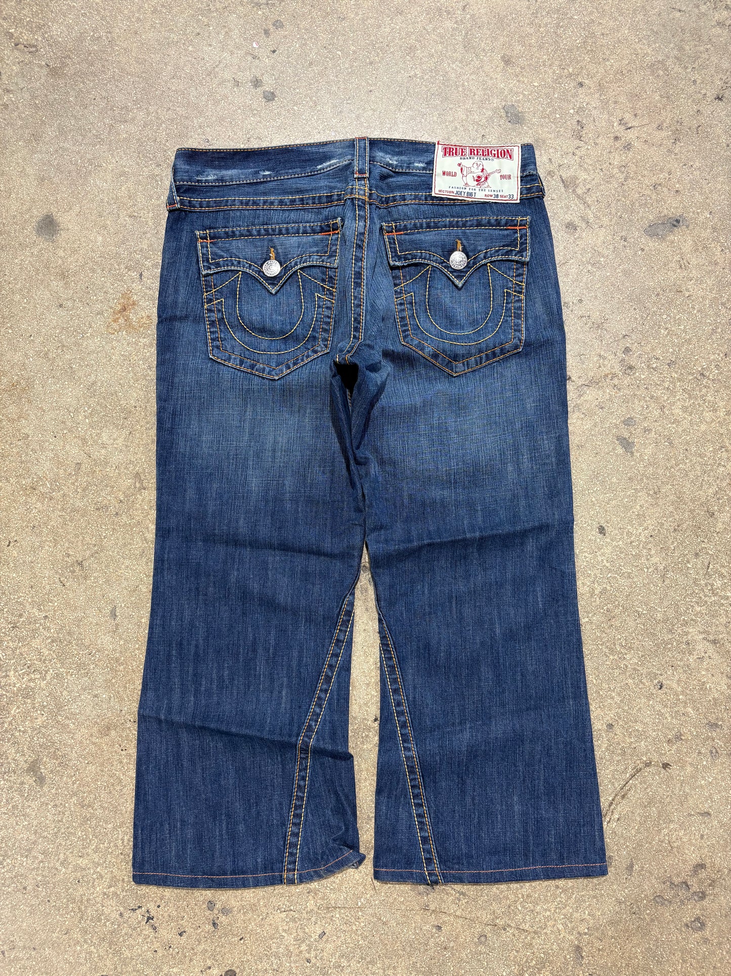 True Religion Boot Cut Denim Jeans - Blue Size 38 x 33