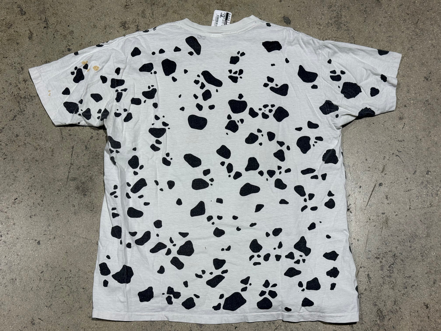 90s Disney 101 Dalmations AOP Tee - White Size XL