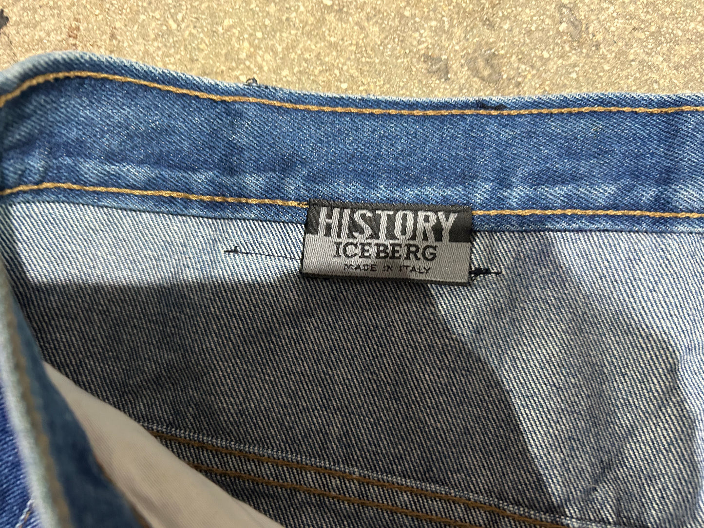Ice Berg Baggy Wide Leg Denim Jeans - Blue Size 38