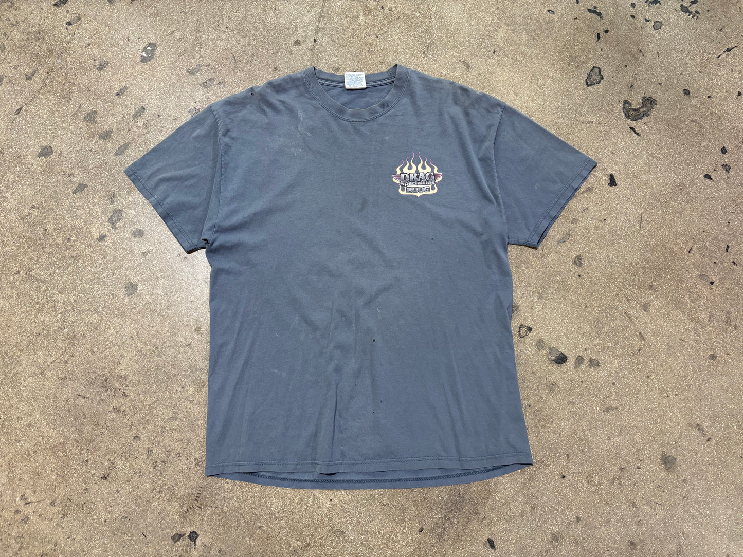 2006 Drag Specialties Bike Tee - Faded Blue Size XL