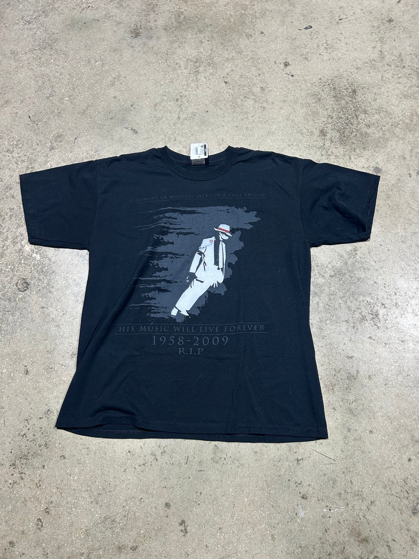 2009 Michael Jackson Smooth Criminal Tribute Tee - Black Size Large